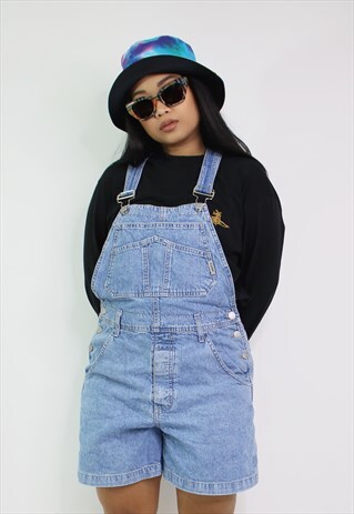 VINTAGE GUESS SHORT DENIM DUNGAREES