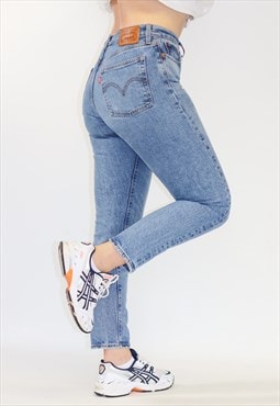Wedgie Blue High Rise Slim Levi Jeans