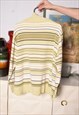 VINTAGE Y2K 00S PASTEL STRIPED JUMPER 1/4 ZIP SWEATSHIRT