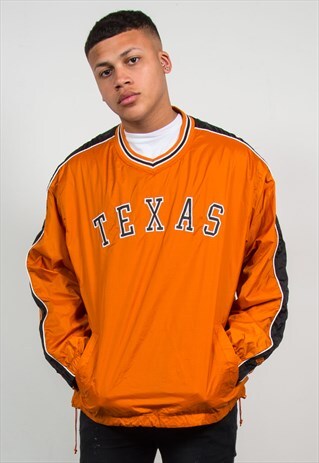 RUSSELL ATHLETIC ORANGE WINDBREAKER JACKET TRAINING TOP