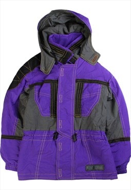 Vintage 90's Point Square Windbreaker Jacket Ski Hooded