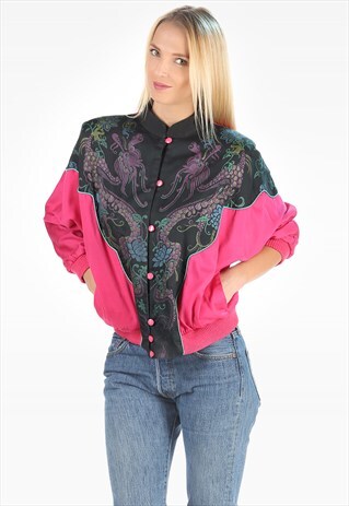 FLORAL BOMBER JACKET WINDBREAKER