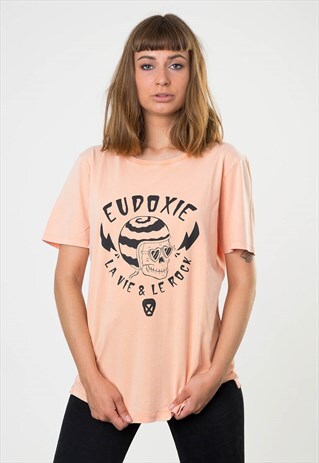 FLOR T-SHIRT ORANGE ORGANIC COTTON