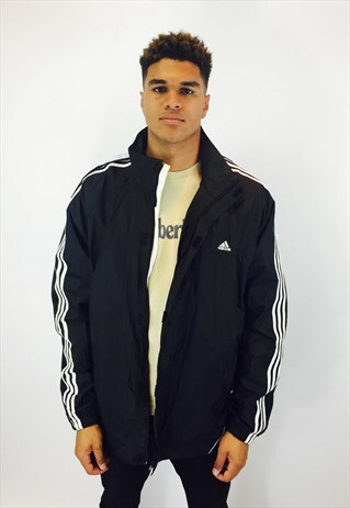 ADIDAS CLASSIC 3 STRIPE WATERPROOF MAC COAT