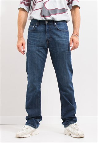 Levi's 752 jeans vintage blue denim zip fly men size W33 L34