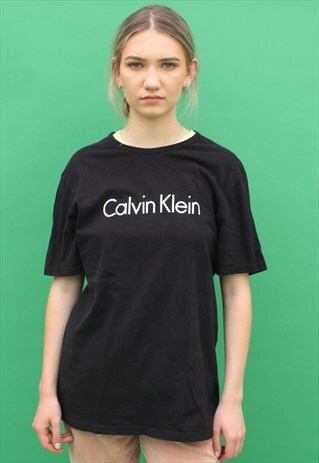 VINTAGE CALVIN KLEIN CENTRE SPELLOUT LOGO TSHIRT / TEE