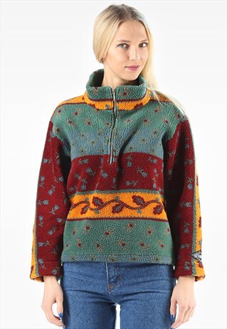 FLOWER PRINT FLEECE JUMPER