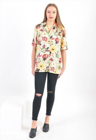 VINTAGE 90'S FLOWERED PRINT SHIRT
