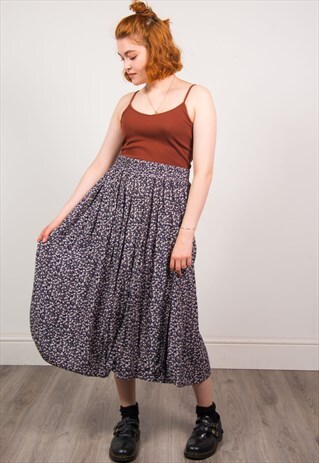 VINTAGE 90'S FLORAL MIDI SKIRT