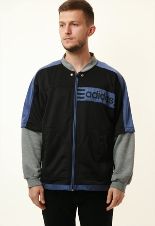VINTAGE VG RARE ADIDAS TRACK JACKET BIG LOGO OVERSIZED 12918