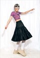 Vintage Tiered Skirt 80s Cottagecore Midi in Black