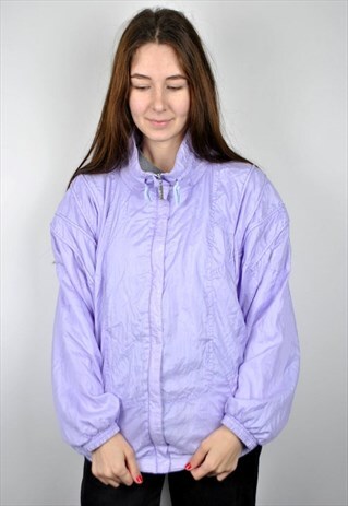 VINTAGE PURPLE WINDBREAKER, 90S TRACK SUIT TOP