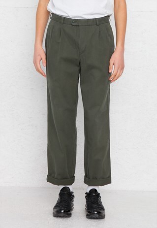 VINTAGE GREEN TROUSERS BOTTOMS