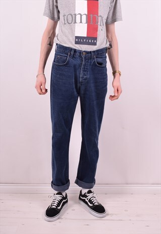 LEE MENS VINTAGE JEANS W31 L34 BLUE 90'S