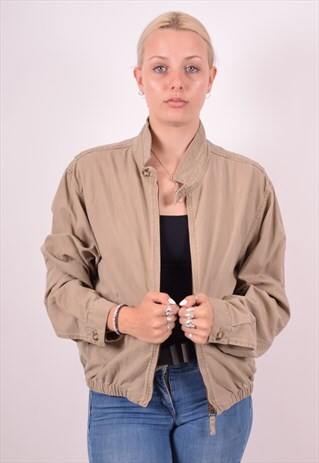 WOMENS VINTAGE JACKET LARGE KHAKI 90S