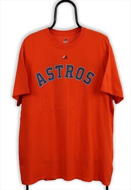 Majestic Vintage Orange Astros TShirt Womens