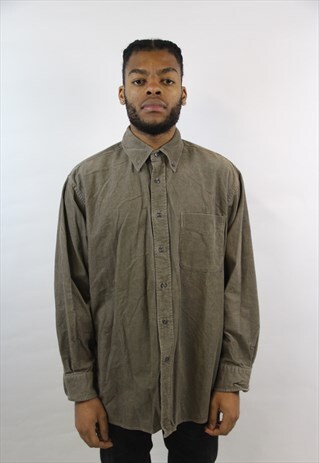 VINTAGE 90'S BROWN CORD SHIRT