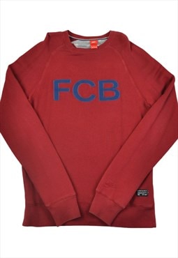 Vintage Football Club Crew Neck Sweatshirt Burgundy Medium