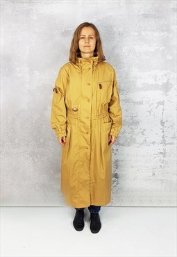 Mustard yellow vintage coat from 80's