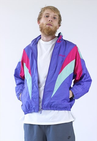 90S VINTAGE MENS ADIDAS WINDBREAKER TRACK SUIT LOGO JACKET