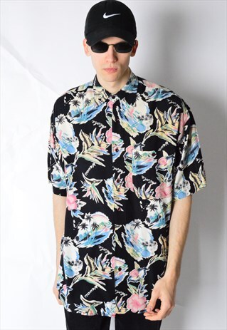 VINTAGE 90S COLOURFUL HAWAII SHORT SLEEVE SHIRT