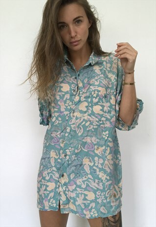 PATTERNED OVERSIZED RETRO VINTAGE UNISEX FESTIVAL SHIRT