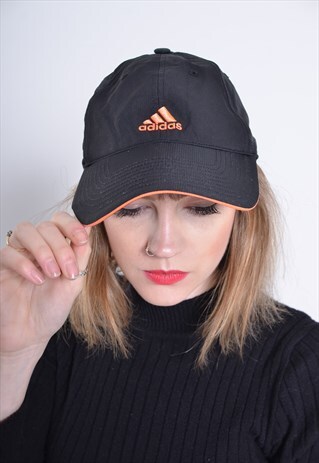 VINTAGE ADIDAS BASEBALL CAP HAT BLACK