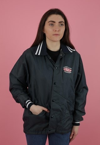 TURQUOISE POP BUTTON WINDBREAKER