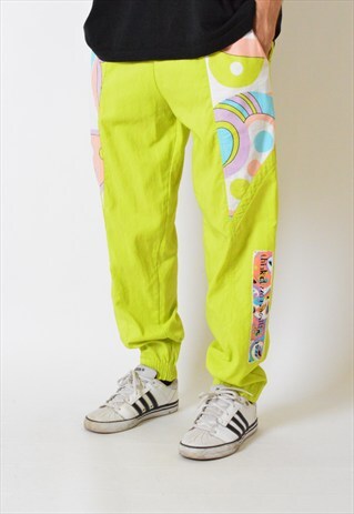 VINTAGE 80S NEON GREEN SHELL PANTS