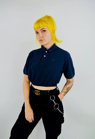 VINTAGE TOMMY HILFIGER REWORKED CROPPED POLO SHIRT