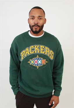 Men's Lee Sport Green Bay Packers Green spell out sweatshirt