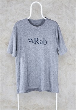 Rab Grey T-Shirt Stance Logo Organic Cotton Men's XL
