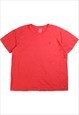Vintage  Polo Ralph Lauren T Shirt Short Sleeve V Neck Red