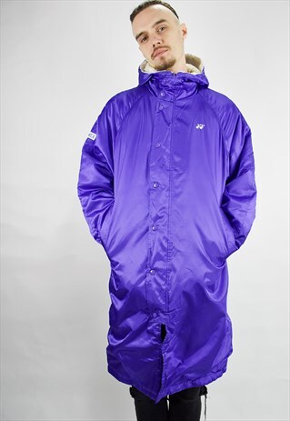 VINTAGE 90'S PURPLE YONEX LONG COACH STYLED COAT