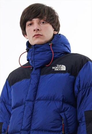 VINTAGE THE NORTH FACE BALTORO PUFFER WINTER COAT 90S BLUE