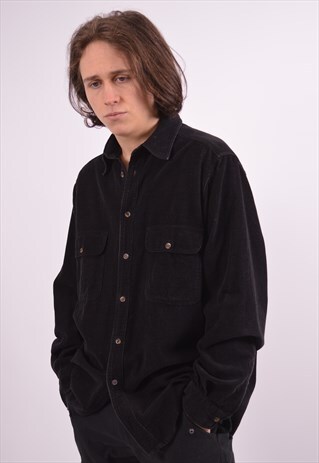VINTAGE RIFLE CORDUROY SHIRT BLACK