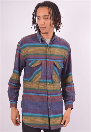 VINTAGE FLANNEL SHIRT STRIPES MULTI