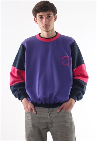 VINTAGE OPEL RACING CREW NECK 90S PURPLE BLACK