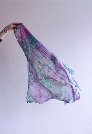 VINTAGE 80S PASTEL PRINT SCARF