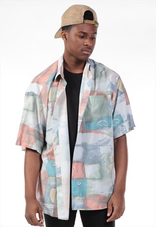 VINTAGE ABSTRACT PRINT FESTIVAL SHIRT