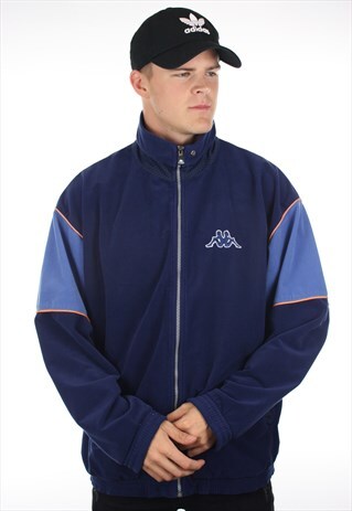 VINTAGE 90S KAPPA FELT TRACKSUIT TOP JACKET