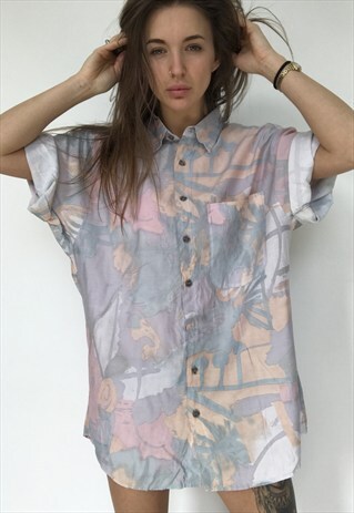 PATTERNED OVERSIZED RETRO VINTAGE UNISEX FESTIVAL SHIRT