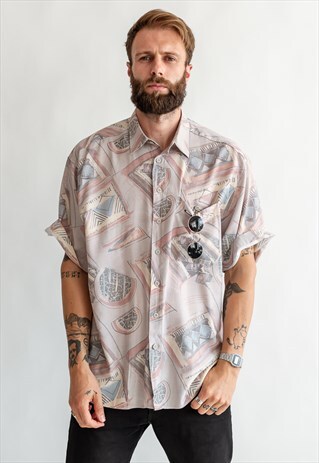 VINTAGE 70S BOHO FESTIVAL SHIRT IN PASTEL