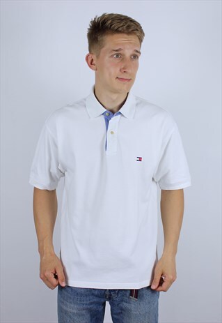 VINTAGE POLO TOMMY HILFIGER MENS T-SHIRT TOP