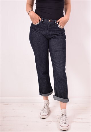 TOMMY HILFIGER WOMENS VINTAGE JEANS W30 L28 NAVY BLUE 90S