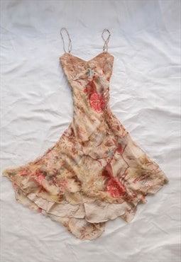 Vintage Glam Fairy Summery Asymetrical Dress