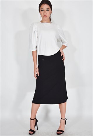 VINTAGE MOSCHINO LONG SKIRT BLACK