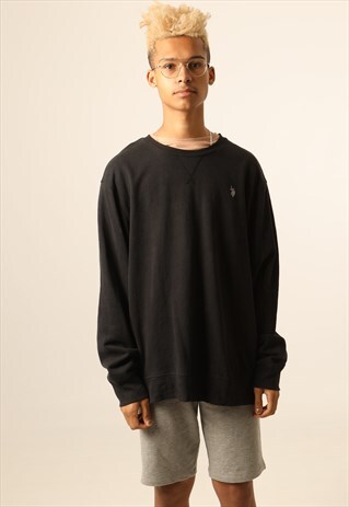 VINTAGE US POLO ASSN. EMBROIDERED LOGO SWEATSHIRT