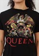 VINTAGE QUEEN BLACK GRAPHIC T SHIRT