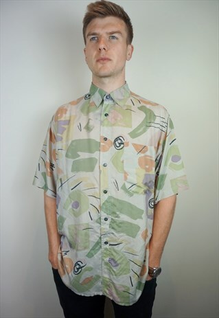 PURE SILK PATTERNED SHIRT